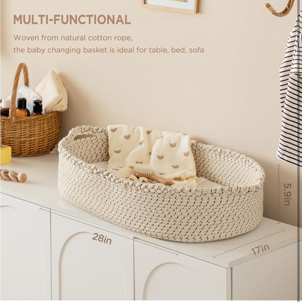 Woven Baby Changing Basket